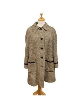 Vntg Country Pacer lined tweed coat with pockets size 14/16